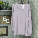 LOGO by Lori Goldstein Women's Plus Size Knit Top With Bell Sleeve