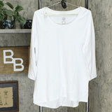 NWT Isaac Mizrahi Live! Essentials Pima Cotton 3/4 Sleeve Top. A300290 XS