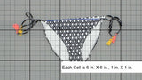 Xhilaration Women's String Bikini Swim Bottom Black / White Large