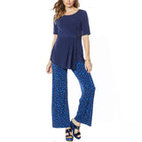 IMAN Women's Global Chic Luxury Resort Short Sleeve Knot Front Top