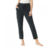 NWT AnyBody Womens Regular French Terry Pants With Paperbag Waist. A367666 XS