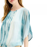 Alfani Women's Smocked Tie Dyed Blouse