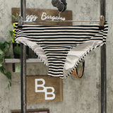 Xhilaration Women's Striped Texture Cheeky Hipster Bikini Bottom