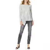 DG2 by Diane Gilman Plus Size Asymmetric Striped Top