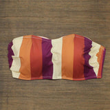 Shade & Shore Women's Light Lift Bandeau Bikini Top Multicolor Stripe 38DD