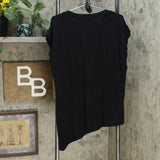 DG2 by Diane Gilman Women's Asymmetric Hem V-Neck T-Shirt