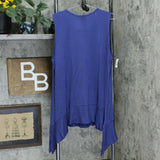 Cuddl Duds Plus Size Softwear Stretch Handkerchief Hem Ruffle Tank Top