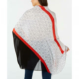 Calvin Klein Women's Spliced Colorblocked Rectangle Logo Scarf