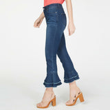 INC International Concepts Double-Ruffle Hem Curvy Ankle Jeans