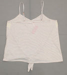 Xhilaration Women's Striped Tie Front Cami Tank Top with Lace