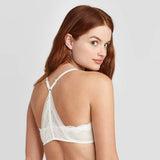 Auden Women's Ace Lightly Lined Lace Demi Racerback Bra