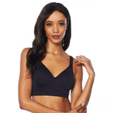Rhonda Shear Leisure Bra With Back Closure Black Large