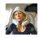 HoodiePillow Inflatable Travel Hoodie Neck Pillow