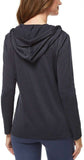 32 Degrees Cool Women's Ultra Soft Full Zip Hoodie Black Medium