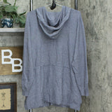 Modern Soul Plus Size Spacedye Tie Front Hooded Cardigan Sweater
