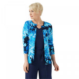 Isaac Mizrahi Live! Plus Size Watercolor Floral Cardigan Sweater