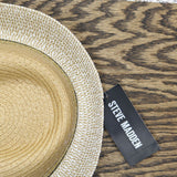 Steve Madden Women's Striped Band Fedora Hat