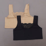 Rhonda Shear 2 Pack Seamless Underwire Bras With Lace Inset Black/ Nude Large