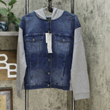 DG2 by Diane Gilman Women's Denim Look Classic Stretch French Terry Jacket