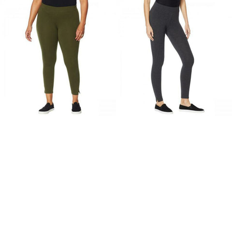 Utopia by HUE Women's Plus Size Cotton Blend Leggings