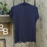 Isaac Mizrahi Live! Women's Polka Dot Button Front Knit Peplum Top