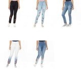 DG2 by Diane Gilman Women's Embroidered Pull-On Exposed Buttons Jeans
