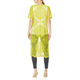 Nina Leonard Women's Embroidered Mesh Duster Topper