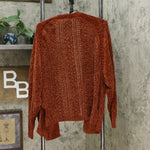 Xhilaration Women's Knit Open Front Sweater Cardigan Rust XS/S