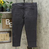 DG2 by Diane Gilman Stretch Artwork Slim Leg Jeans Black Animal Petite 24W