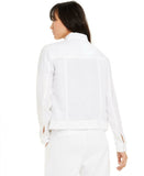 Charter Club Women's Linen Button Up Casual Jacket