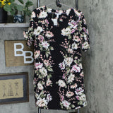 Isaac Mizrahi Live! Women's Floral Printed Stretch Crepe Woven Swing Dress