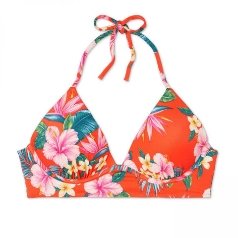 Shade & Shore Women's Tropics Triangle Lightly Lined Bikini Top