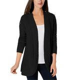 Charter Club Women's Button Detail Curved Hem Cardigan Sweater