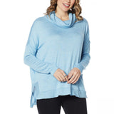 Skinnygirl Women's Plus Size Cowl Neck Dolman Sleeve Top