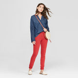 Universal Thread Women's Long Sleeve Denim Woven Top