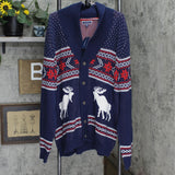Club Room Men's Novelty Moose Sweater Cardigan