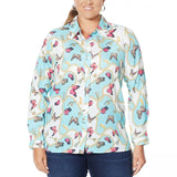 DG2 by Diane Gilman Women's Plus Size Signature Collection Silk Blend Blouse