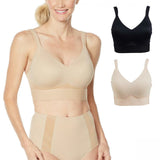 Rhonda Shear Women's Plus Size 2 Pack Molded Cup Bras With Mesh Back Detail