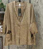 MarlaWynne Women's Plus Size Hammered Satin Boxy Jacket