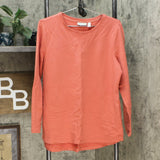 Denim & Co. Active Women's Regular French Terry Tunic Top Desert Coral Medium