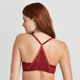 Auden Women's Ace Lightly Lined Lace Demi Racerback Bra