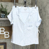 In Bloom by Jonquil Mrs Satin Short Shirt Pajamas Set Blue XL