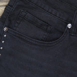 DG2 by Diane Gilman Women's Tall Embellished Side Stripe Jeans Black 20W Tall