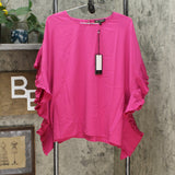 DG2 by Diane Gilman Women's Pleated Poncho Blouse