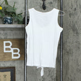 Style & Co. Women's Henley Tie Front Tank Top. 100093393MS White XS