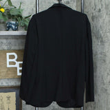 DG2 by Diane Gilman Plus Size Stretch Crepe Blazer Black 2X
