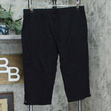 Denim & Co. Active Women's French Terry Cargo Pants Black Large