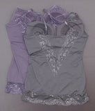 Rhonda Shear Women's Plus Size 2 Pack Lace Trim Pin Up Camisoles
