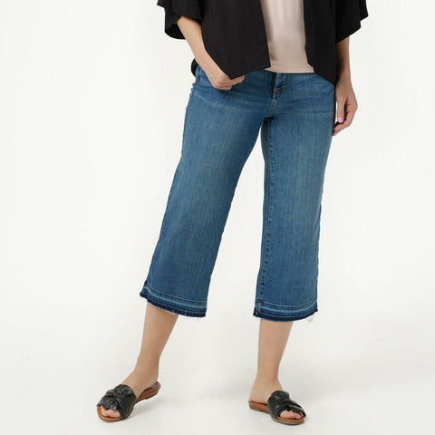 NYDJ Plus Size Wide Leg Capri Jeans With Released Hem