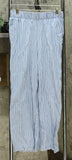 DG2 by Diane Gilman SoftCell Wide Leg Pants Chambray Stripe Small